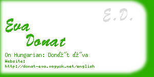 eva donat business card